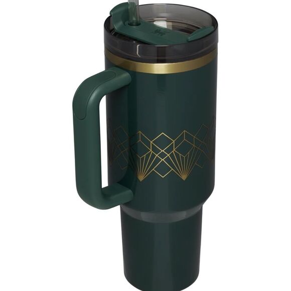 DECO COLLECTION QUENCHER H2.0 FLOWSTATE™ TUMBLER | 40 OZ Green/Gold - Picture 4 of 4